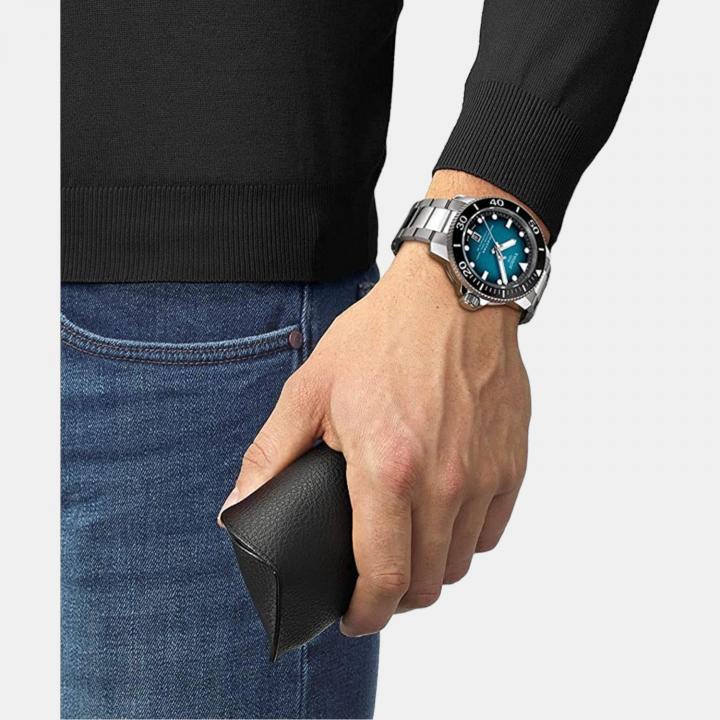 TISSOOT SEASTAR 2000 PROFESSION POWERMATIC 80 AUTOMATIC SILVER TEAL 796