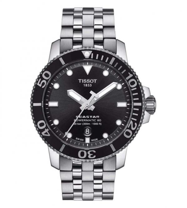 TISSOOT SEASTAR 2000 PROFESSION POWERMATIC 80 AUTOMATIC SILVER BLACK 797