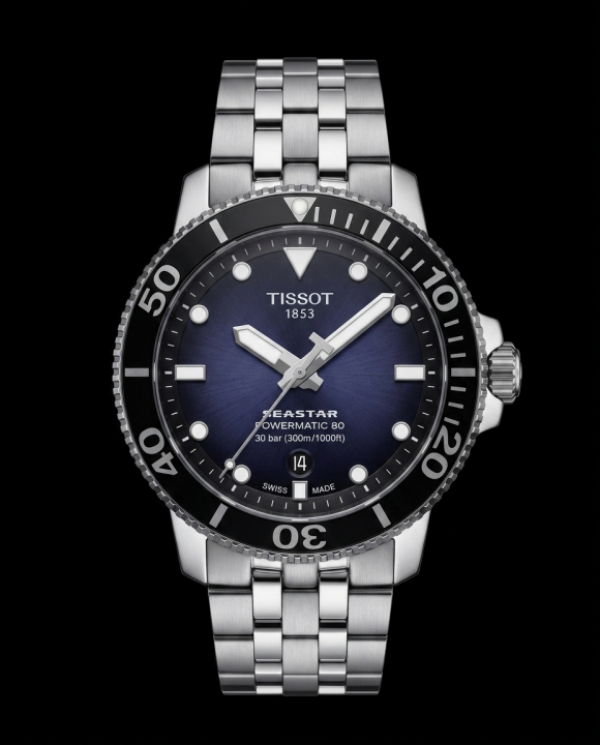 TISSOOT SEASTAR 2000 PROFESSION POWERMATIC 80 AUTOMATIC SHADED SILVER BLUE  798