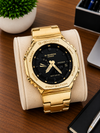 CASIO GSHOCK B2100 METAL GOLD BLACK DIAL AT308