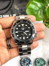 Seiko 5 Sports Day Date Open Back Silver Black AT458