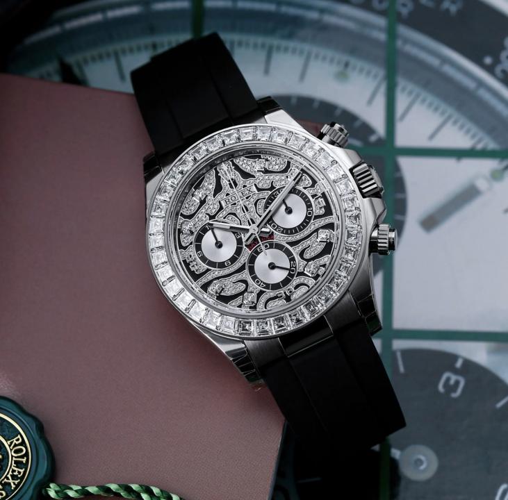 ROLEEX EYE OF TIGER SILVER ALL CHRONO WORKING