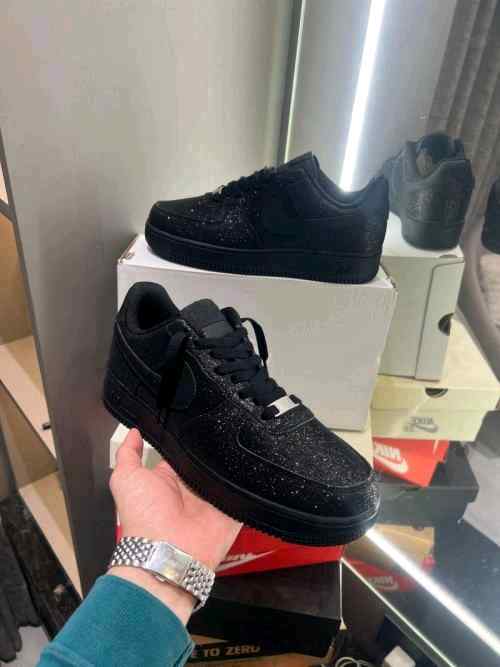 nikkee airforce 1 all black glitter