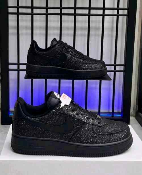 nikkee airforce 1 all black glitter