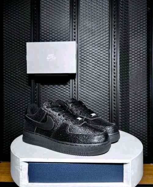nikkee airforce 1 all black glitter