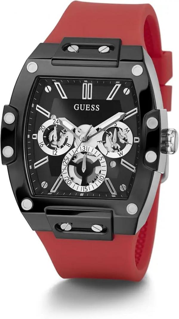 Guess Rectangle Chronograph Red-Black