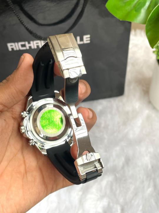 ROLEEX DAYTONA Diamond Silver Black DIAL AT342
