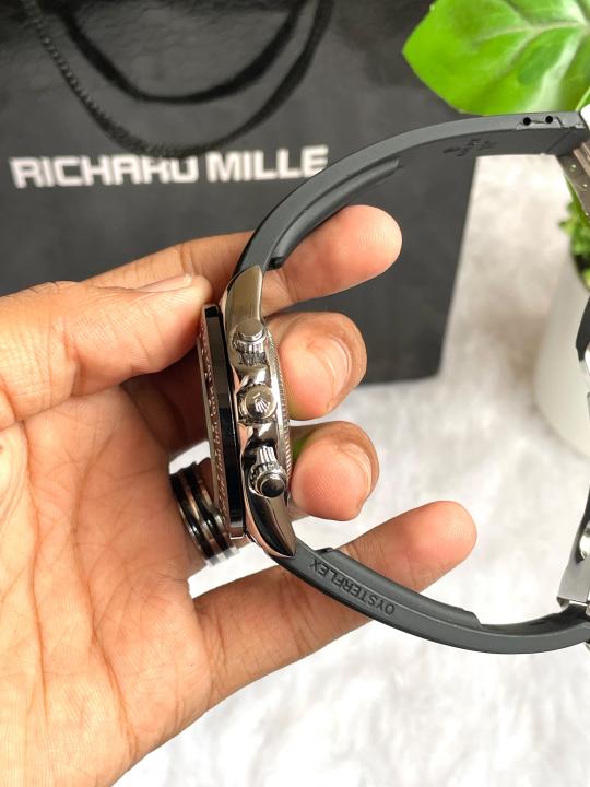 ROLEEX DAYTONA Diamond Silver Black DIAL AT342