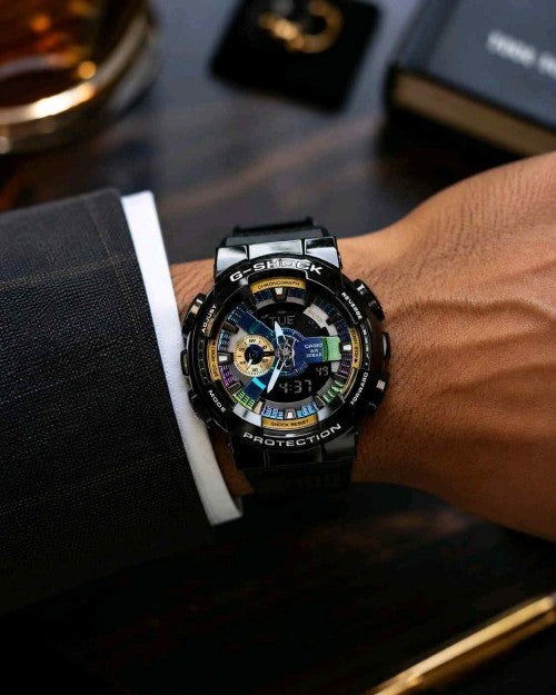 G Shock GA 110 Black & Purple F2
