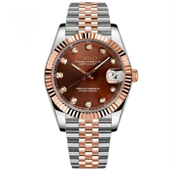 SEIK O MOD DATE JUST TT CHOCOLATE DIAMOND 671