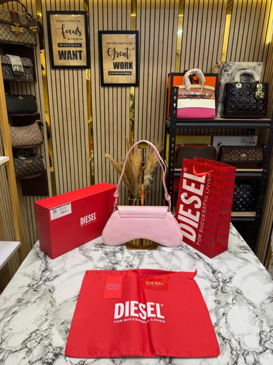 Diese Play Play Glossy Shoulder Bag With Box And Dust Bag Including Carry Bag (Pink-01)