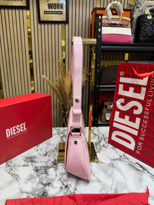 Diese Play Play Glossy Shoulder Bag With Box And Dust Bag Including Carry Bag (Pink-01)