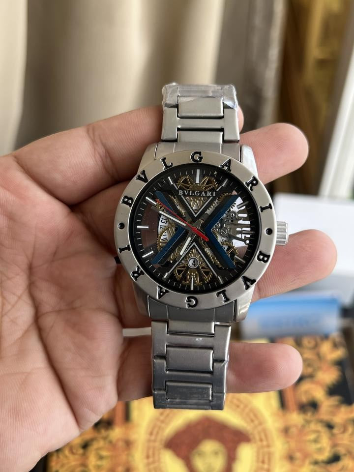 BVLGARI PREMIUM SILVER WATCH PREMIUM QUALITY GREY