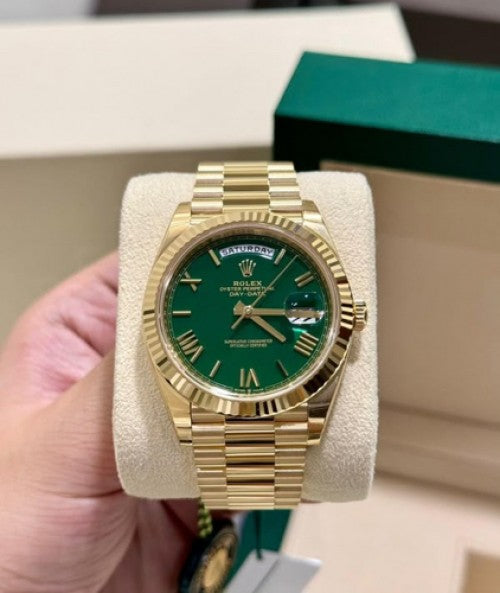 Rolex Day Date gold green