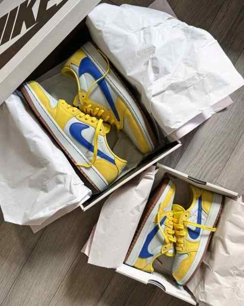NIKkEE AIR JORDAN RETRO 1 LOW TRAVIS SCOTT CANARY