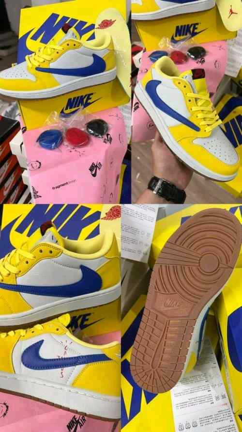 NIKkEE AIR JORDAN RETRO 1 LOW TRAVIS SCOTT CANARY