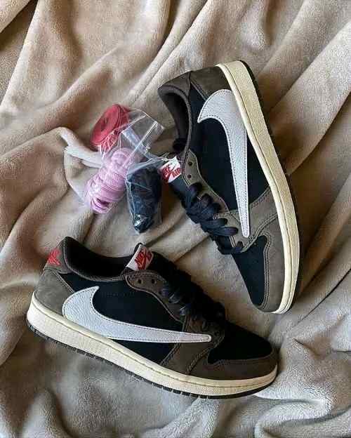 Nikkee Air Jordan 1 Low OG Travis Scott X DARK MOCHA Semi UA