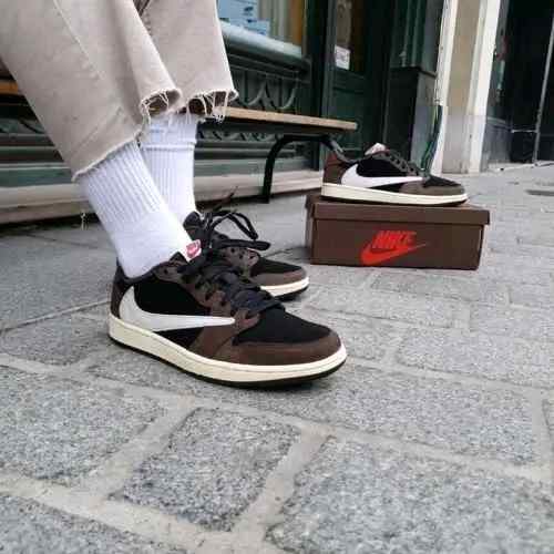 Nikkee Air Jordan 1 Low OG Travis Scott X DARK MOCHA Semi UA