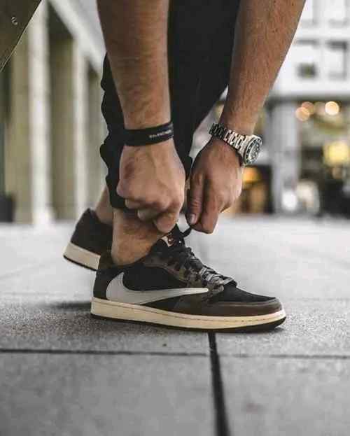 Nikkee Air Jordan 1 Low OG Travis Scott X DARK MOCHA Semi UA