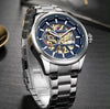 TOMMY HILFIGE AUTOMATIC SKELETON SIL BLUE 840