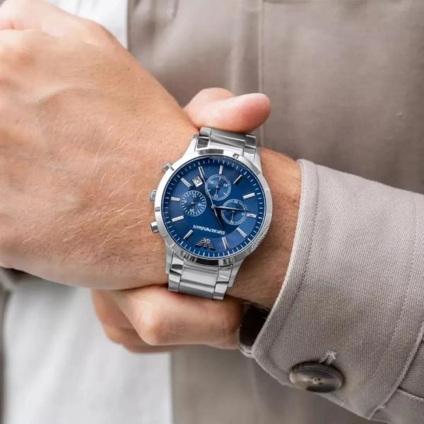 Emporio Armaan_i Classic Silver-Blue