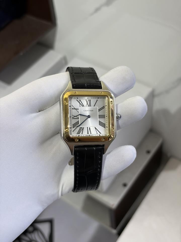 CARTIE ER SANTOS LEATHER BLACK SILVER GOLD PREMIUM LEATHER 865