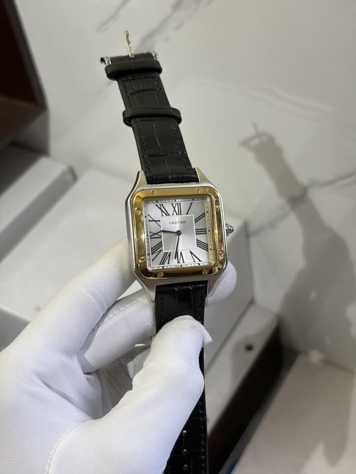 CARTIE ER SANTOS LEATHER BLACK SILVER GOLD PREMIUM LEATHER 865