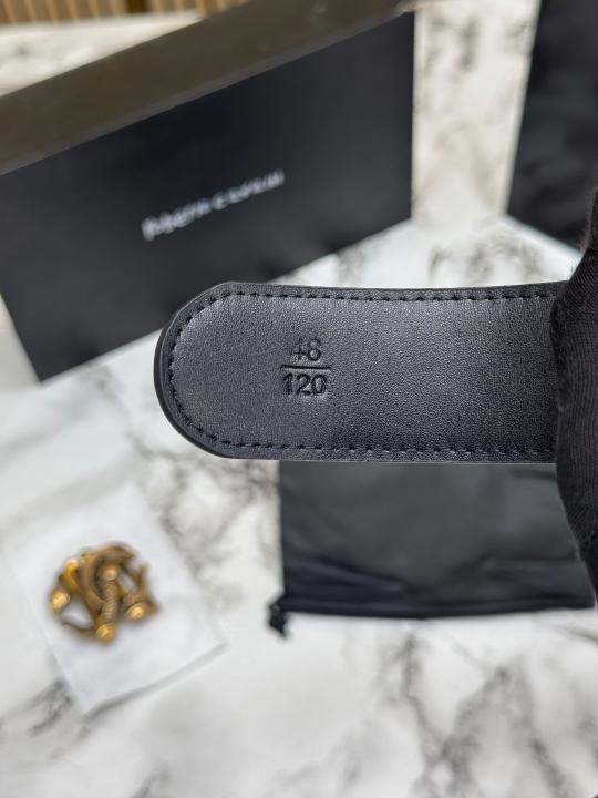 Roberto Cavalli Snake Logo Black Leather Belt Combo With Box And Dust Bag Including Carry Bag