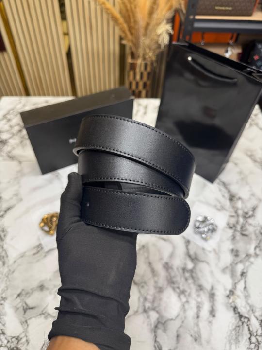 Roberto Cavalli Snake Logo Black Leather Belt Combo With Box And Dust Bag Including Carry Bag