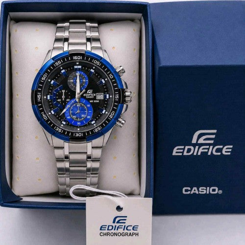 EDIFICE CASIO SILVER BLUE DIAL F288