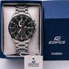 EDIFICE CASIO BLACK SILVER DIAL F289