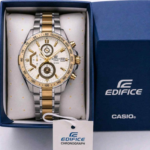 EDIFICE CASIO Tow tone Golden F291