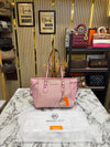 Michael Kor Jet Set Travel Signature Logo Large Top-Zip Tote Bag With Dust Bag (Pink)