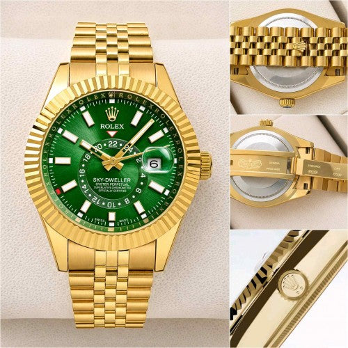 ROLLEX_SKY DWELLER Golden green Japan AAA F278