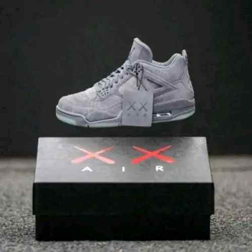 Jordan Retro 4 Kaws Cool Grey Glow In Dark Semi UA