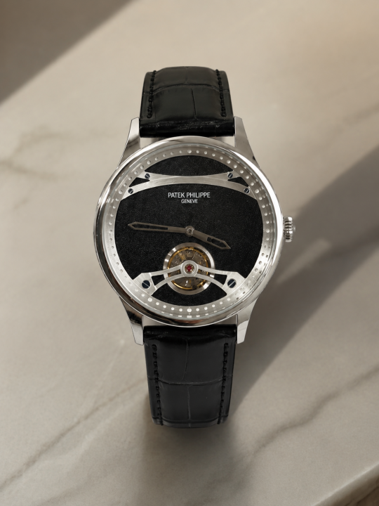PATEK PHILLIPP LEATHER AUTOMATIC BLACK DIAL 511