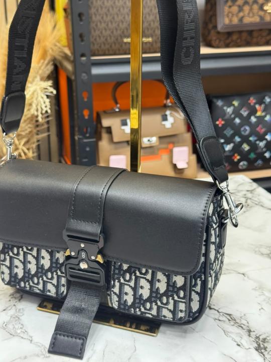Dio Oblique Saddle Bag With Box And Dust Bag (Printed-Cloth) (8696)