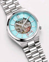 CITIZEN_ TSUYOSA AUTOMATIC SKELETON SILVER  TIFFANY DIAL F295