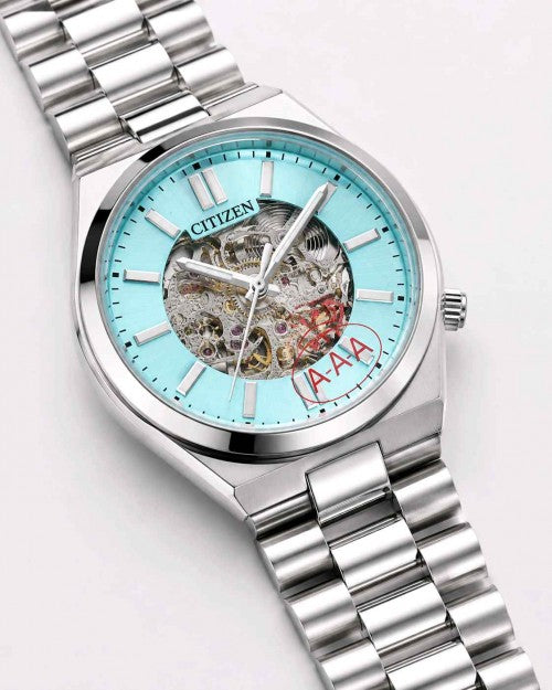 CITIZEN_ TSUYOSA AUTOMATIC SKELETON SILVER  TIFFANY DIAL F295