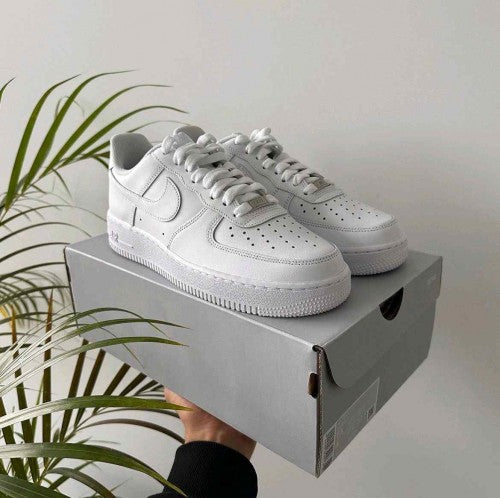 Nikkee Airforce 1 White Pure Leather For Mens Ua Quality