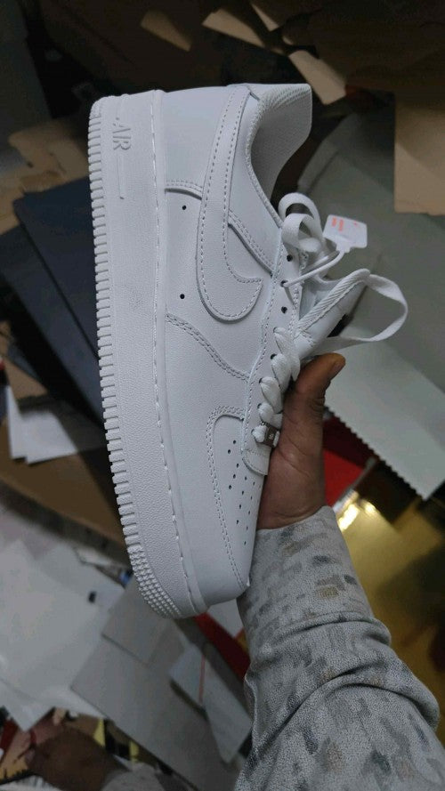 Nikkee Airforce 1 White Pure Leather For Mens Ua Quality