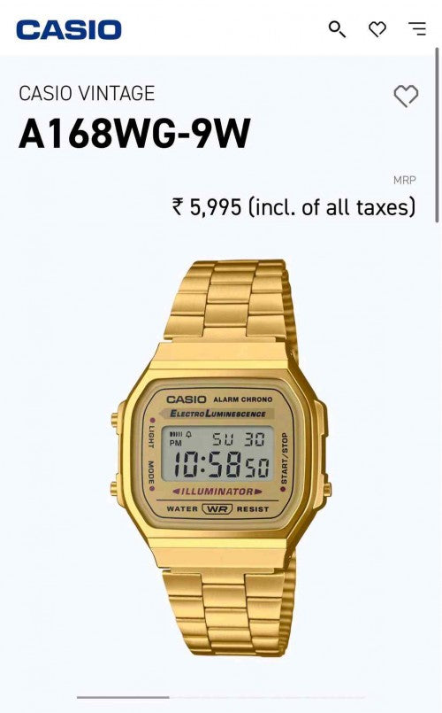 Casio Vintage All Gold F20