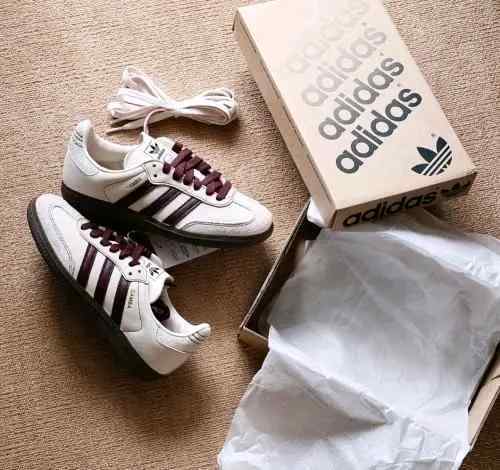 Adidaass Samba OG Men s Wonder White Maroon With OG Box fix