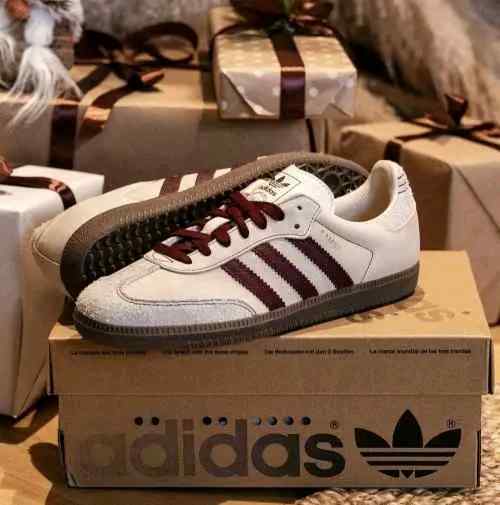 Adidaass Samba OG Men s Wonder White Maroon With OG Box fix