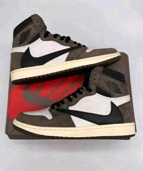 Nikkee Jordan Retro 1 High OG Travis Scott Mocha Semi UA