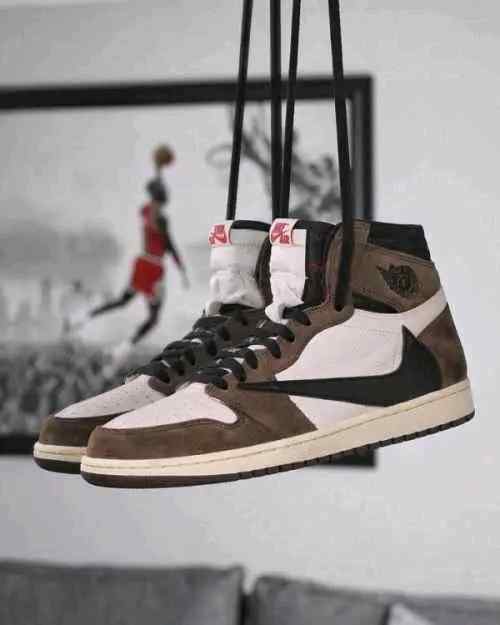 Nikkee Jordan Retro 1 High OG Travis Scott Mocha Semi UA
