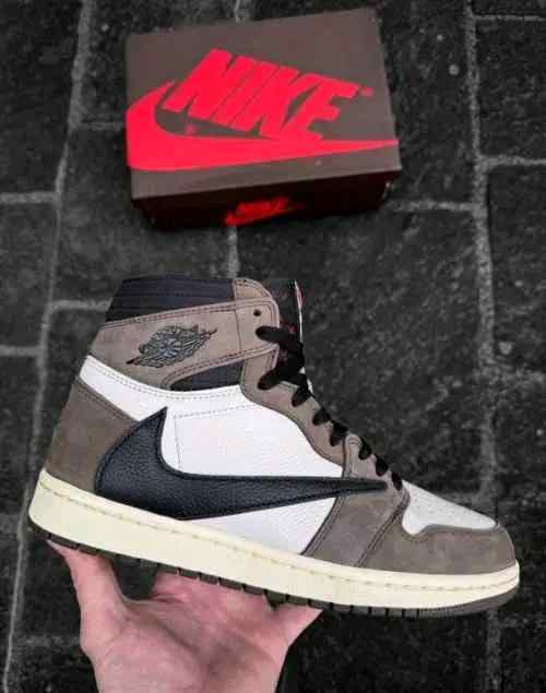Nikkee Jordan Retro 1 High OG Travis Scott Mocha Semi UA