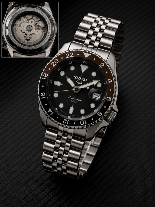 SEIK O 5 SPORTS GMT MOVEMENT LIKE AUTO OG LOCK OFTEN RED 297