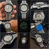 SEIK O 5 SPORTS GMT MOVEMENT LIKE AUTO OG LOCK SILVER WHITE 880