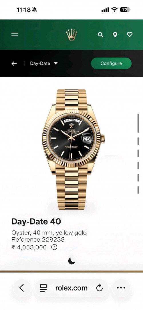 ROLLEX_DAY DATE GOLD BLACK Premium Japan AAA F28